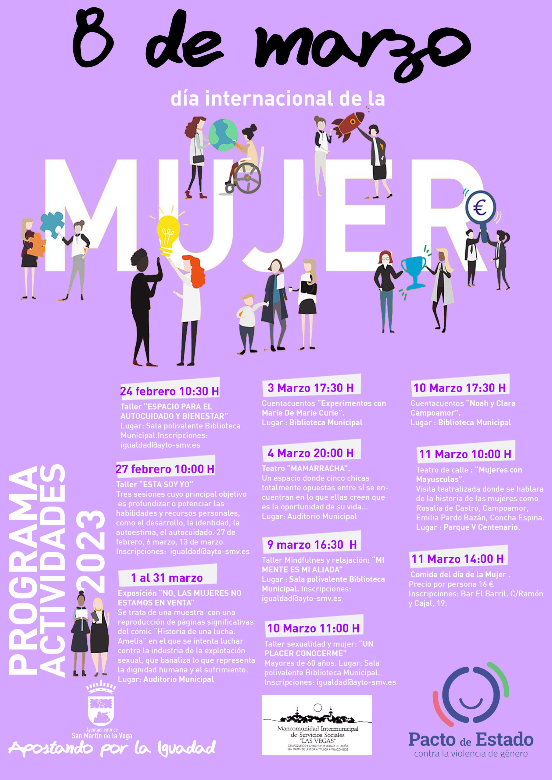 programa 8 marzo dia de la mujer 2023
