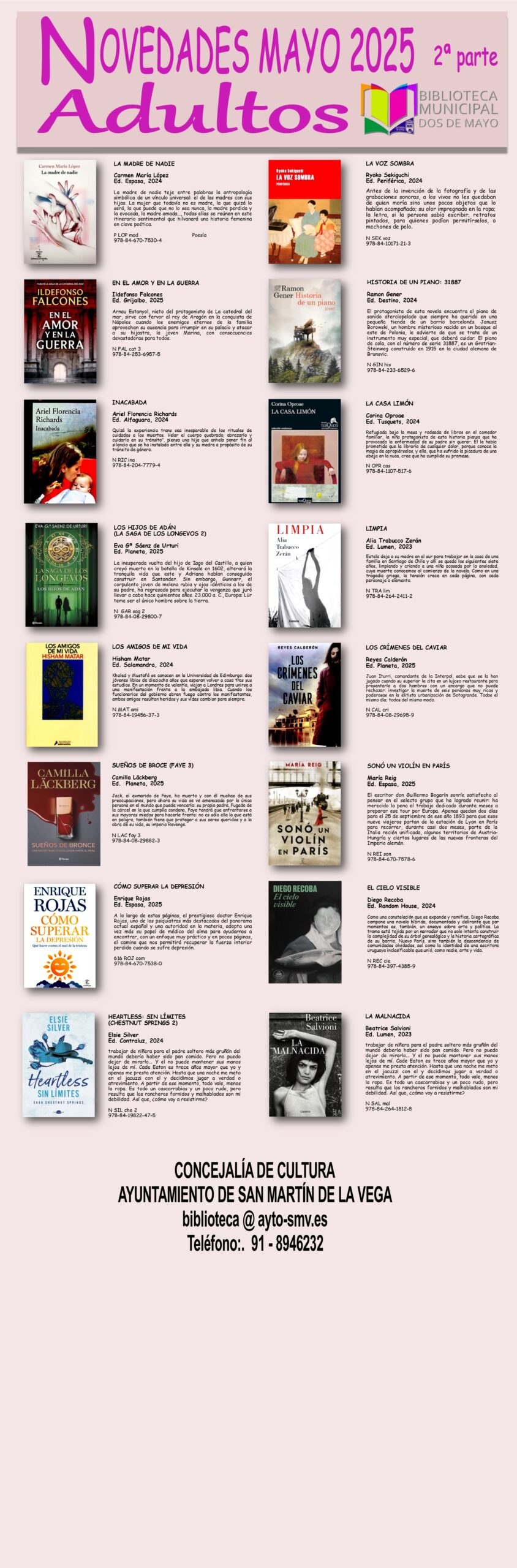 05 ADULTOS - Novedades MAYO 2025 2ª parte