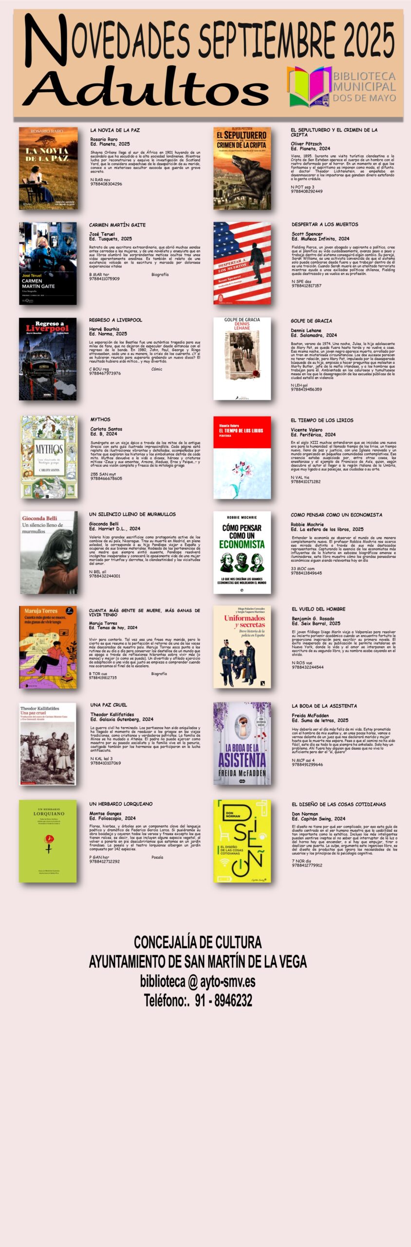 09 ADULTOS - Novedades SEPTIEMBRE 2025