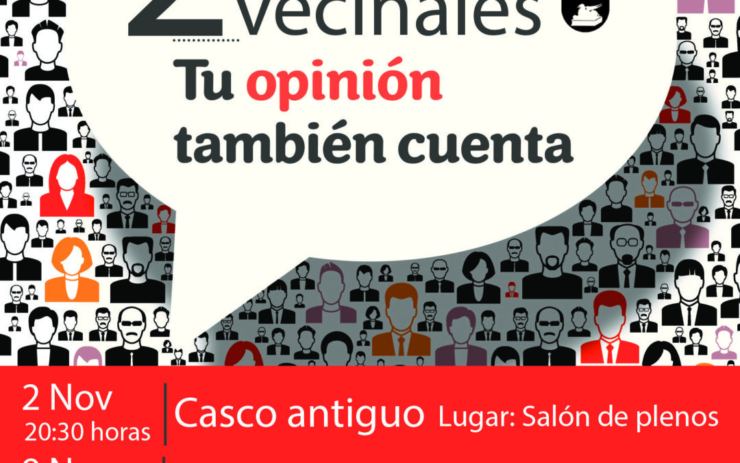 El Ayuntamiento organiza los “II Encuentros Vecinales”por barrios en noviembre