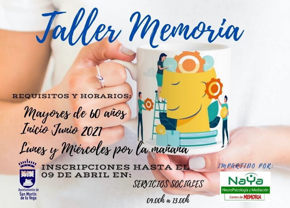 Abierto el plazo de inscripción para el taller de memoria destinado a los mayores de 60 años del municipio