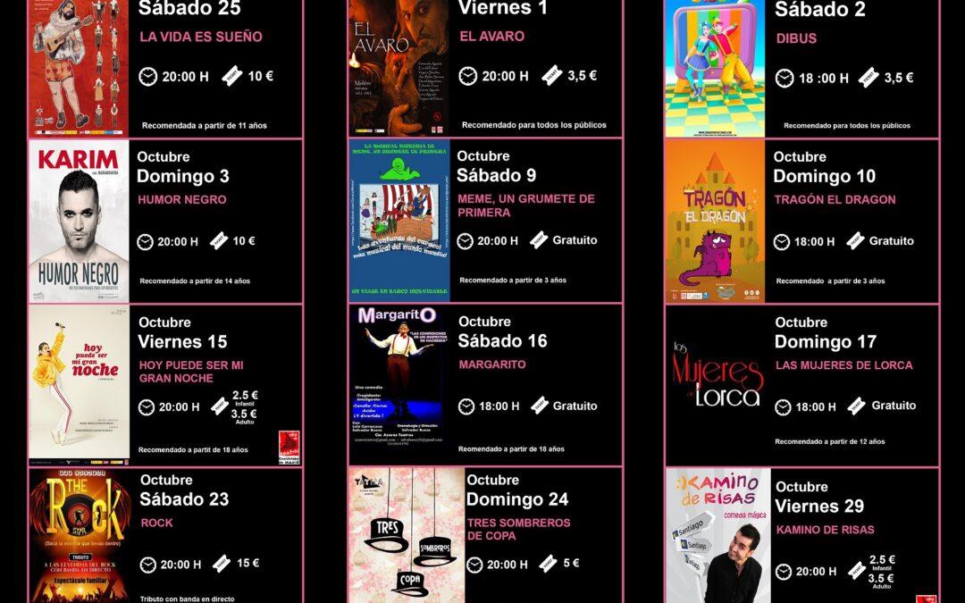Arriba el telón con la programación del último trimestre de +Cultura!