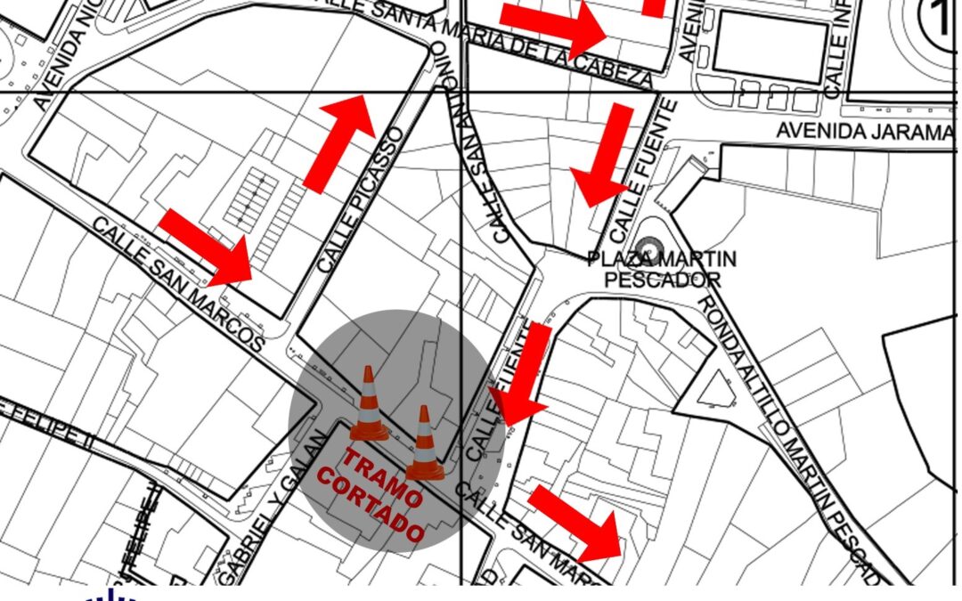 ⚠ Información importante: Corte al trafico de la calle San Marcos ⚠