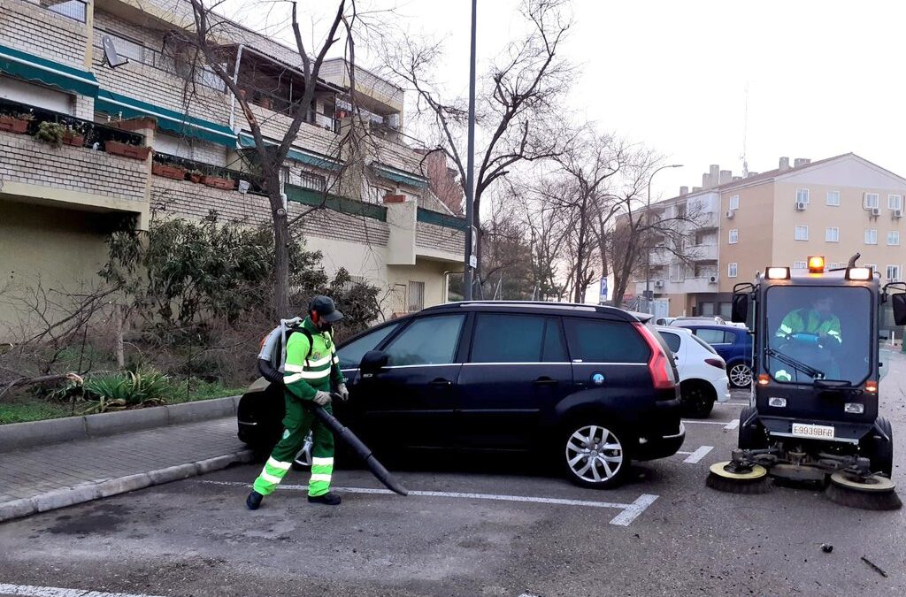 En marcha un plan especial de limpieza y baldeo de calles tras la borrasca “Filomena”