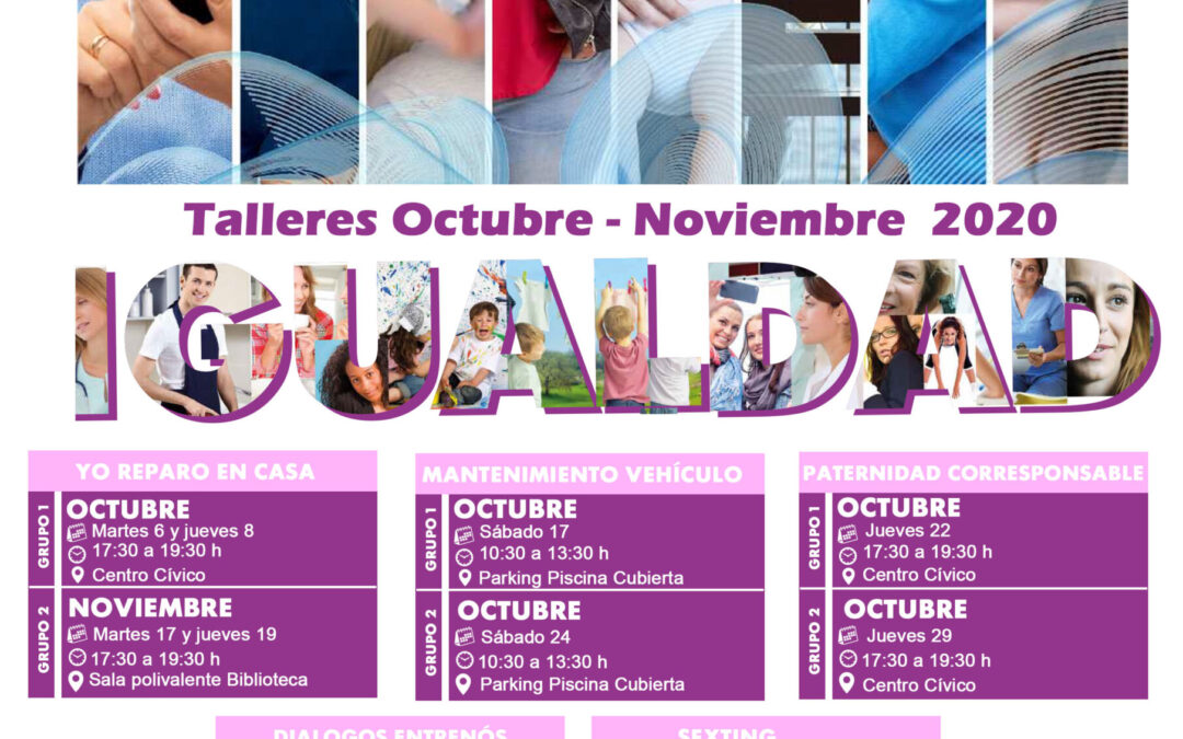 El Ayuntamiento presenta una programación de talleres prácticos enfocados a la igualdad