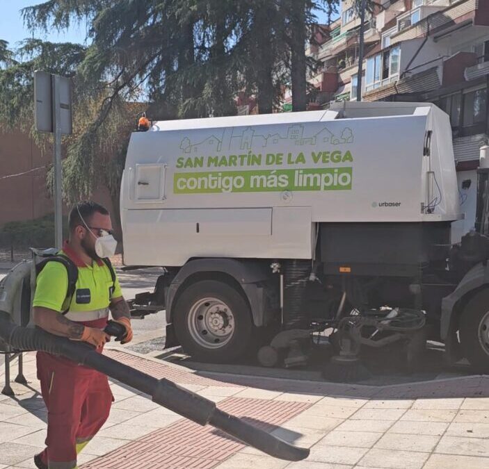 San Martín de la Vega pone en marcha un plan especial de limpieza y barrido de calles
