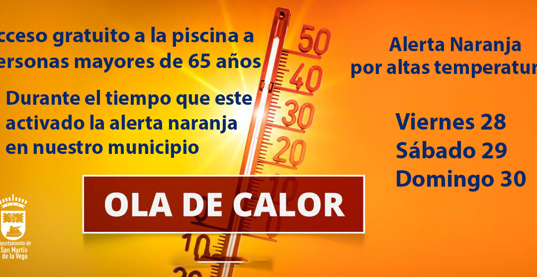 Acceso libre a la piscina municipal  a personas mayores durante la ola de calor
