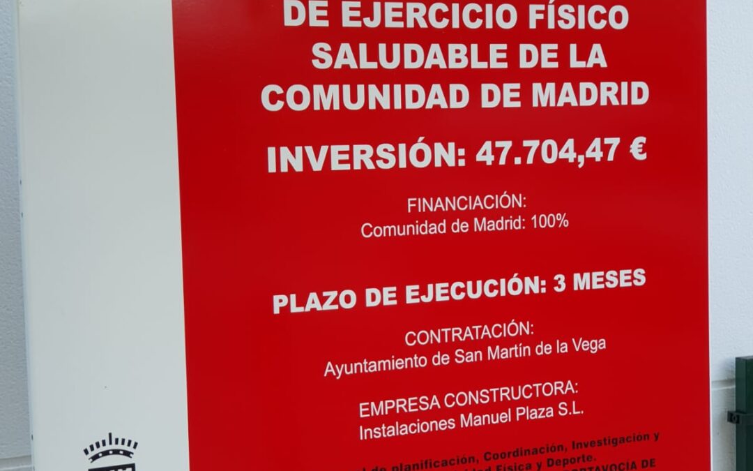 San Martín de la Vega inaugura su punto activo de ejercicio en la calle Giner de los Rios