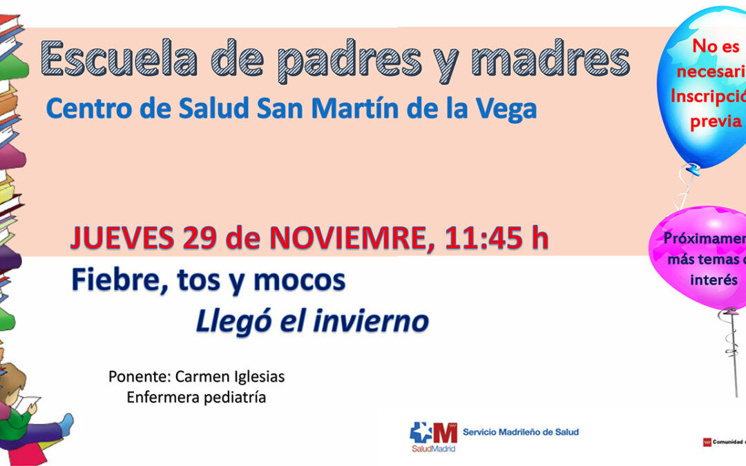Actividades en la escuela de padres y madres en el centro de salud