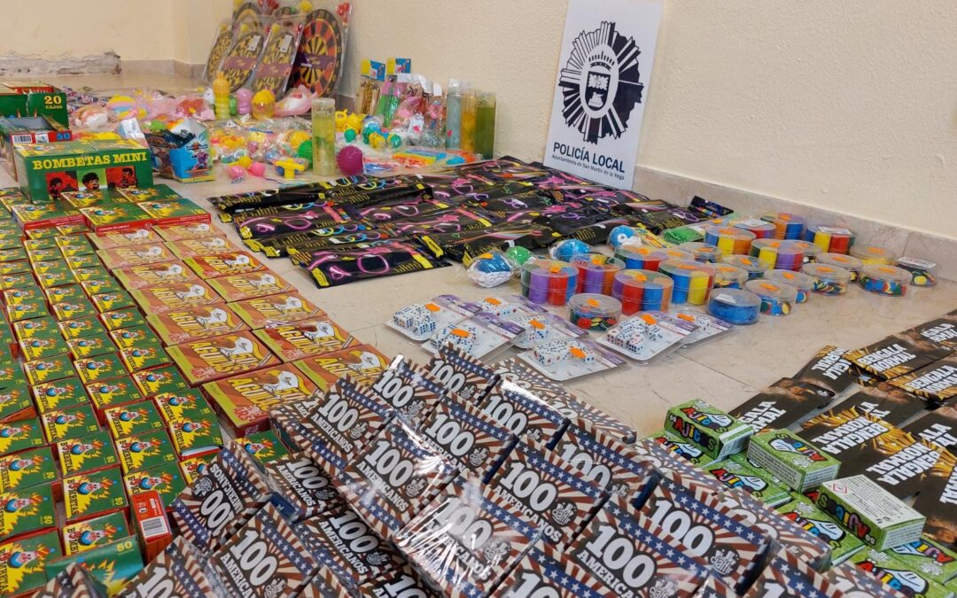 Decomisados 18.000 artefactos pirotécnicos y juguetes destinados a su venta ilegal