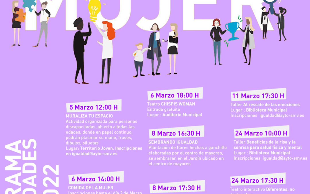 El Ayuntamiento de San Martin de la Vega da a conocer su programación con motivo del Día Internacional de la Mujer