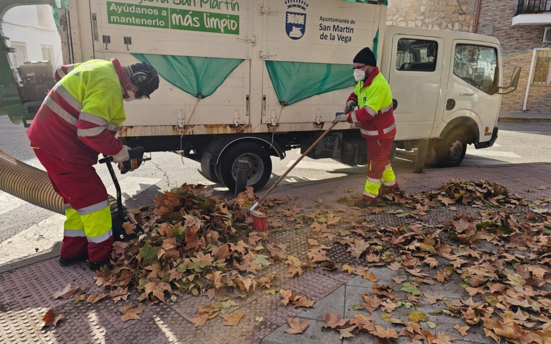 San Martín de la Vega refuerza el servicio de limpieza para la “recogida de la hoja”