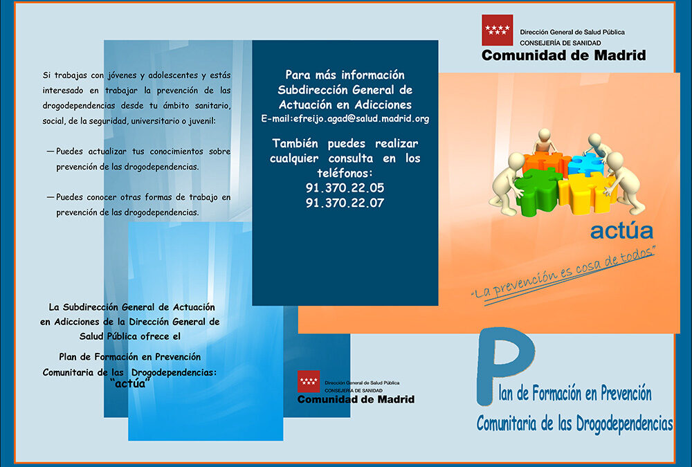 Plan de Formación en Prevención de las Drogodependencias “Actúa”