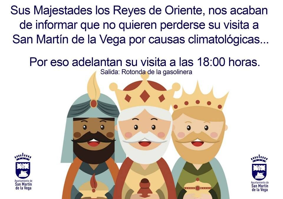 ¡¡Cambio de horario de la Cabalgata de los Reyes Magos!!